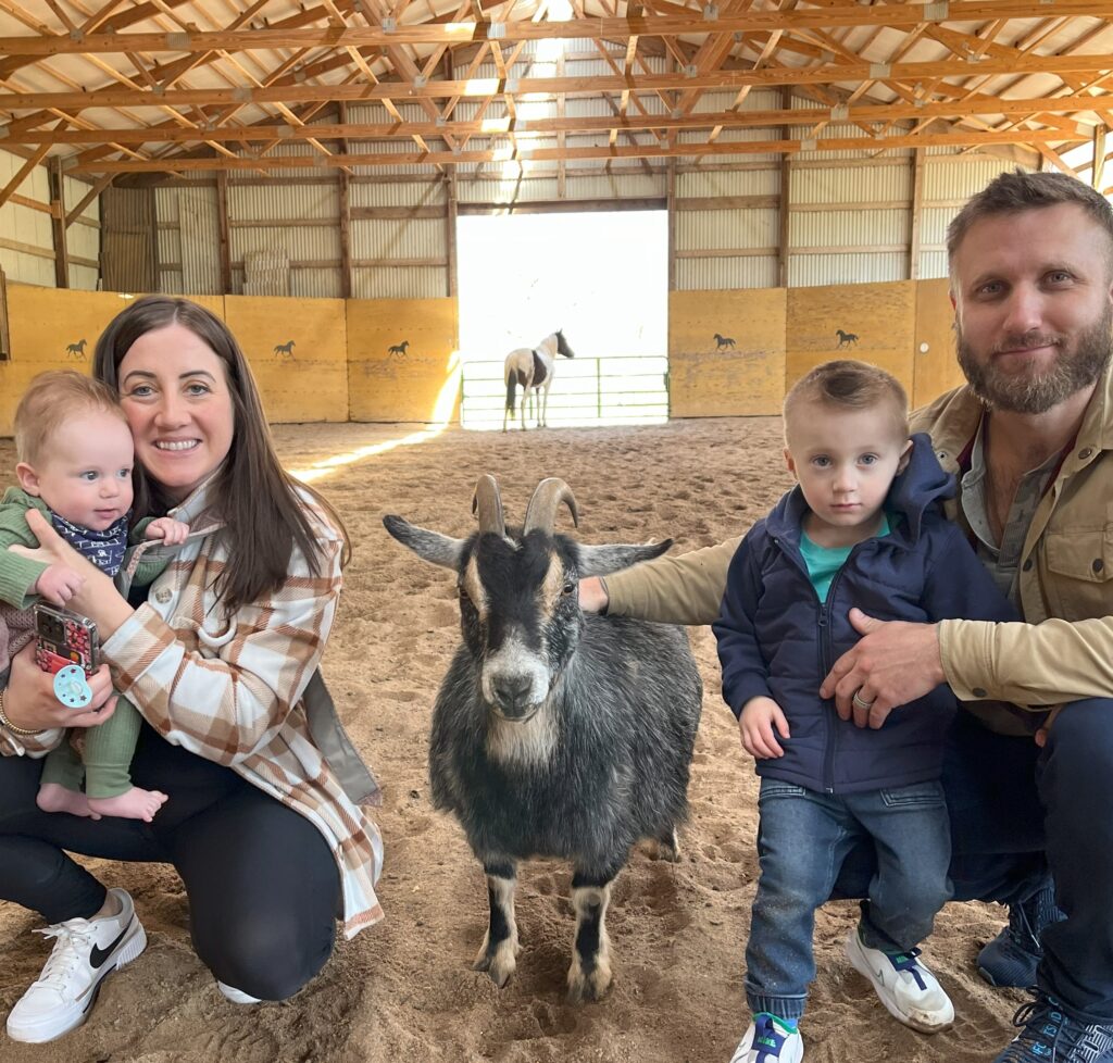 Family with Goat